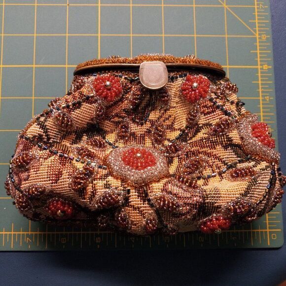 Beaded Bag by M&W Embroidered Cottagecore Granny Chic Special Event Amazing Bag - Picture 2 of 7